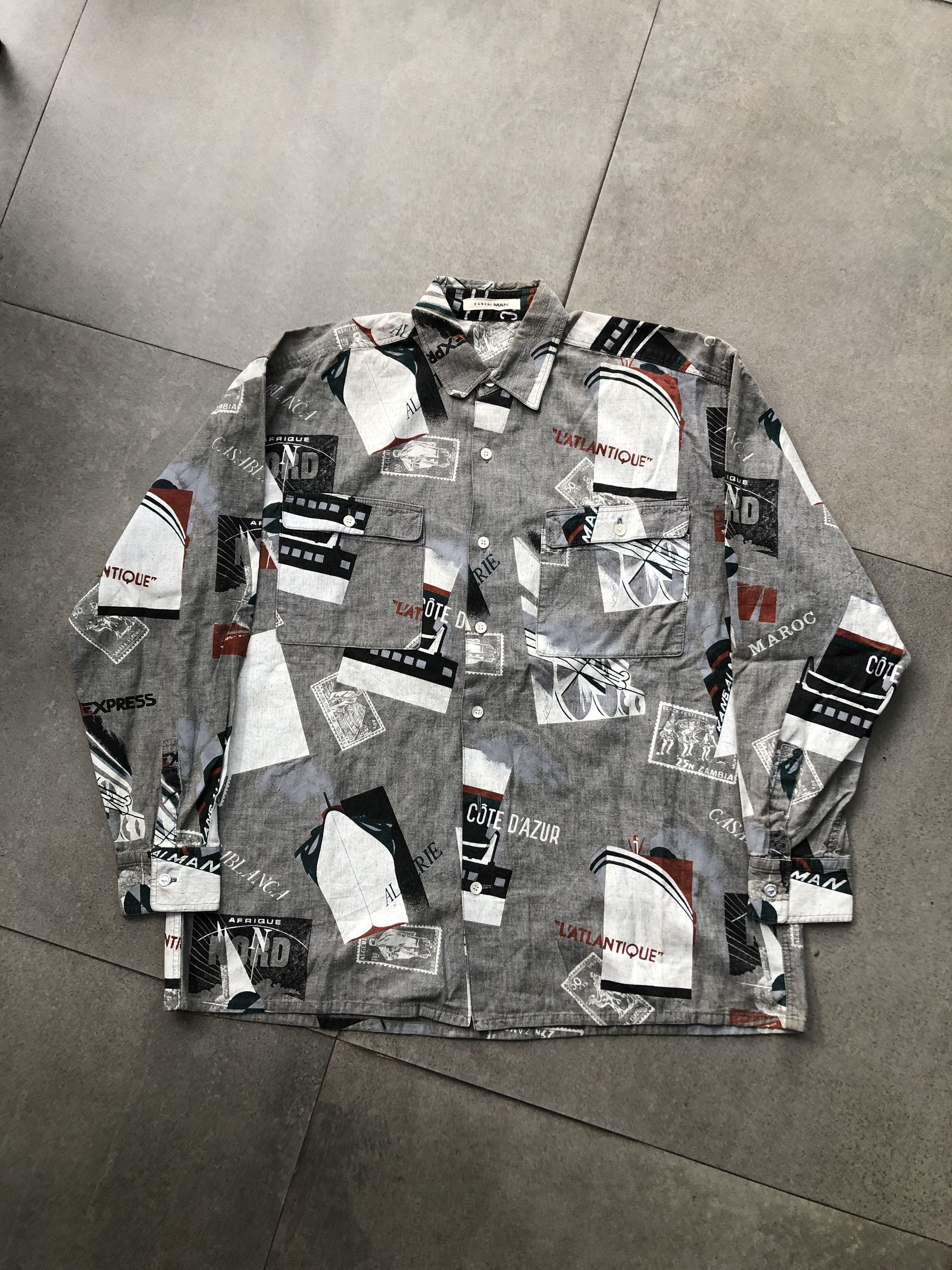 Kansai Yamamoto Kansai Man Graphic Printed Art Long Sleeve Shirt Size US L / EU 52-54 / 3 - 1 Thumbnail