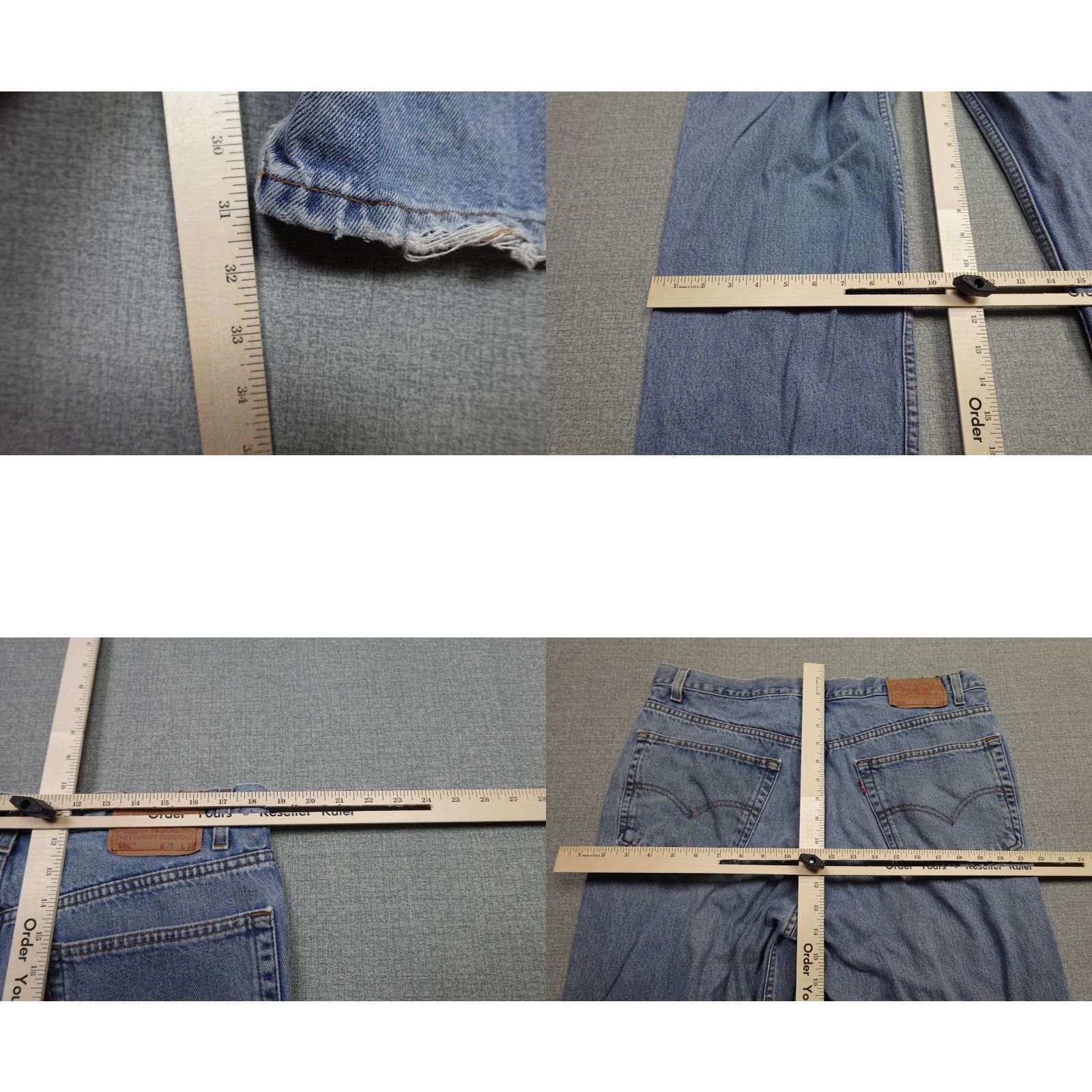Levi's VINTAGE Levi's Jeans 550 Mens 36x32 Blue Light Wash Distressed Grunge Western Levi's 550 Jeans Mens 36x32 Blue Light Wash Distressed Grunge Western Size US 36 / EU 52 - 8 Thumbnail