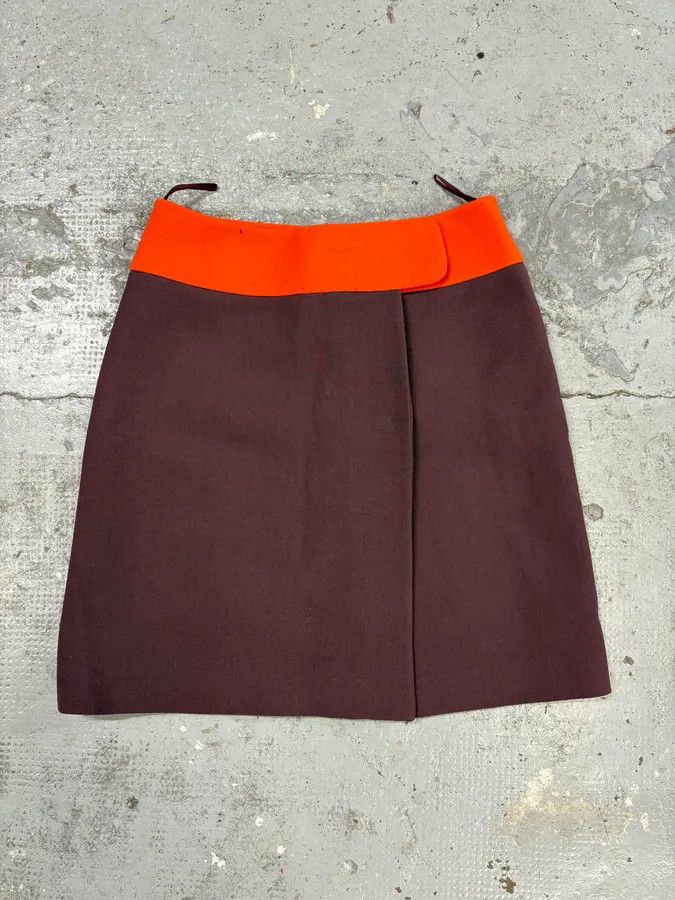Prada 2000s Prada Purple & Orange Skirt Size 26" / US 2 / IT 38 - 1 Thumbnail