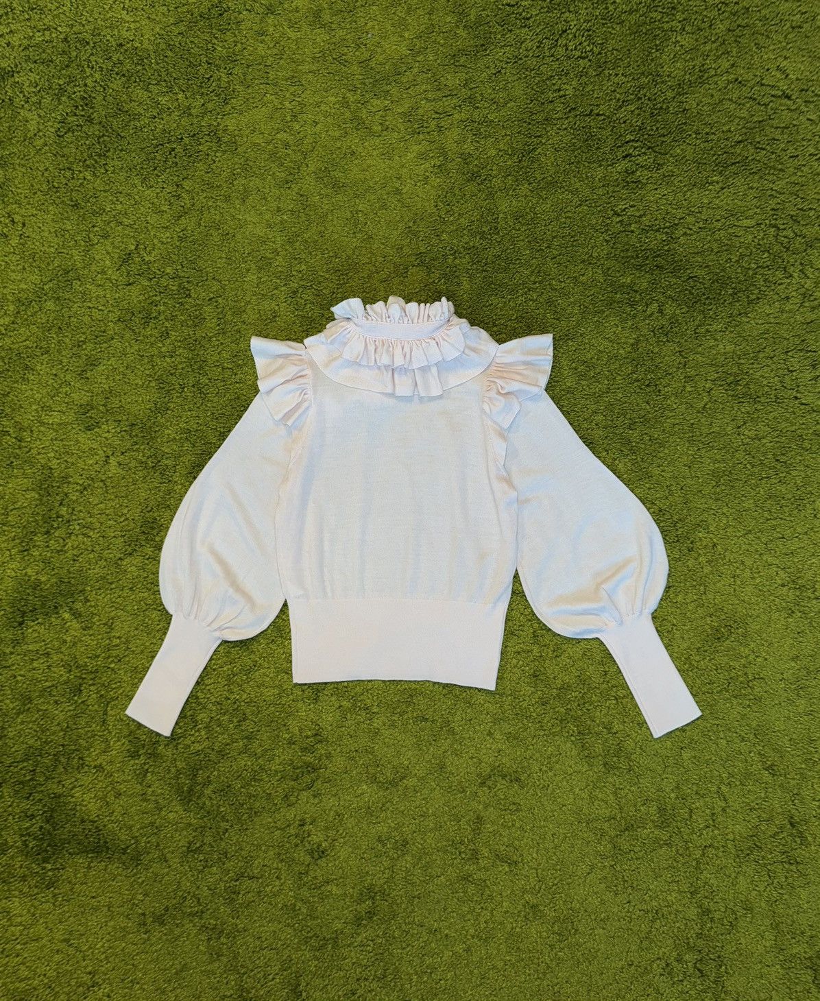 Designer × Zimmermann Zimmermann tie neck 100% merino wool luxury sweater Size S / US 4 / IT 40 - 2 Thumbnail