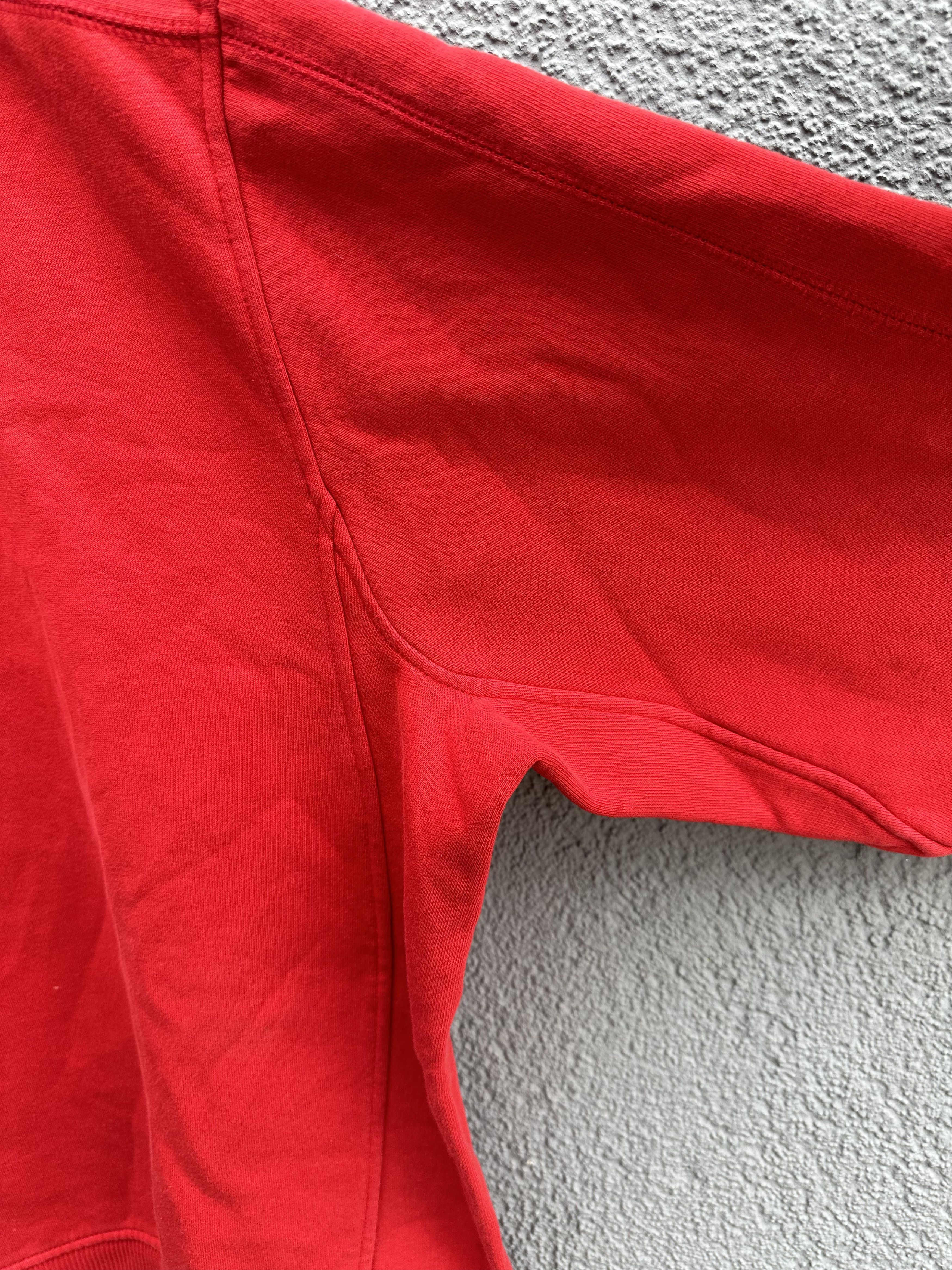 Nike × Vintage Vintage Nike Sweatshirt Big Logo Swoosh Y2K Red L Size US L / EU 52-54 / 3 - 7 Thumbnail