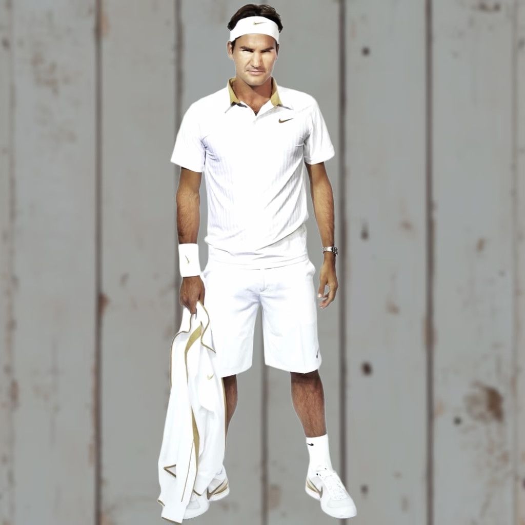 Nike Nike RF Wimbledon Polo XL White/Gold Men's Tennis Shirt Size US XL / EU 56 / 4 - 1 Thumbnail