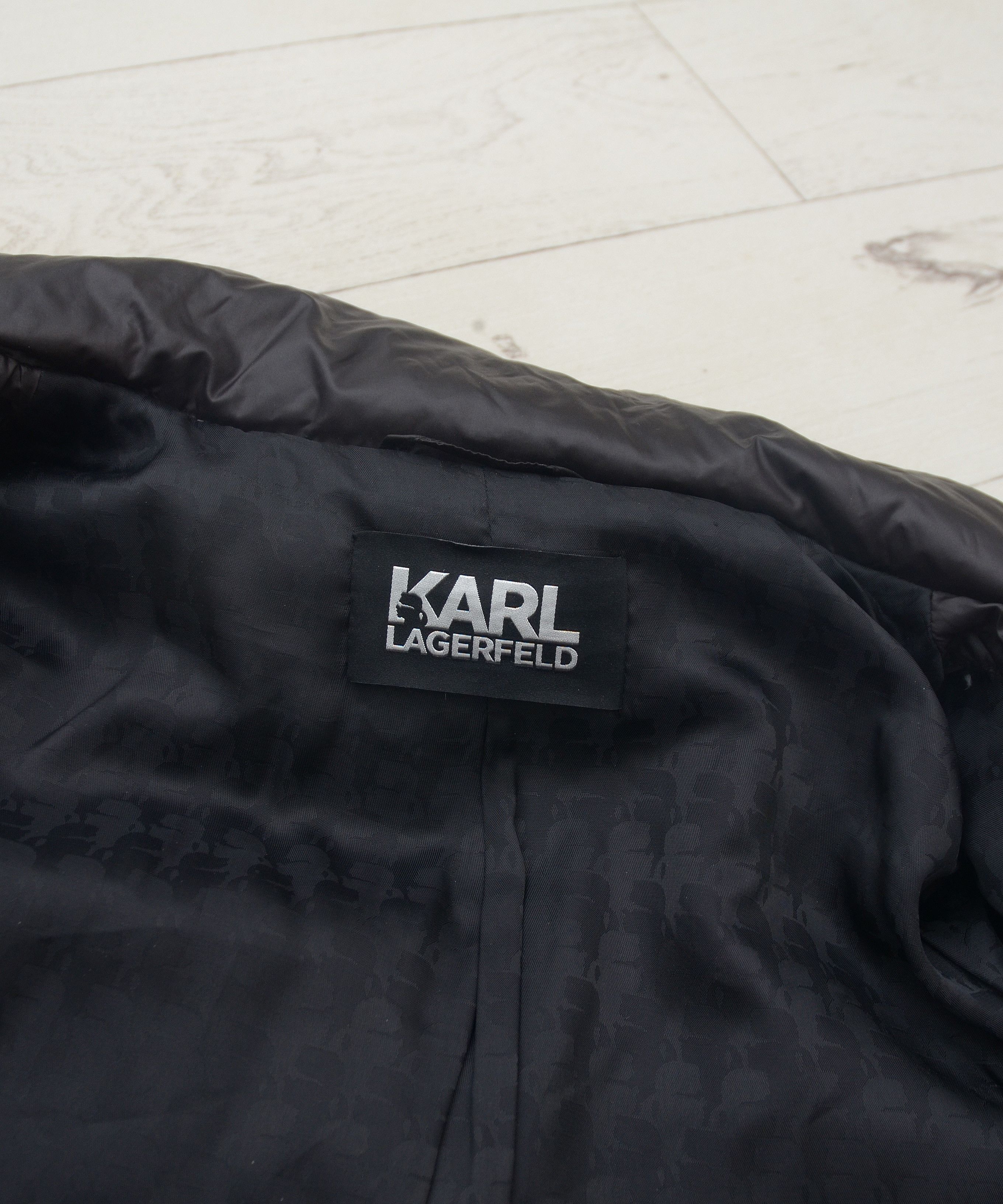 Karl Lagerfeld Karl Lagergeld Puffer Black Down Jacket Size M / US 6-8 / IT 42-44 - 11 Thumbnail