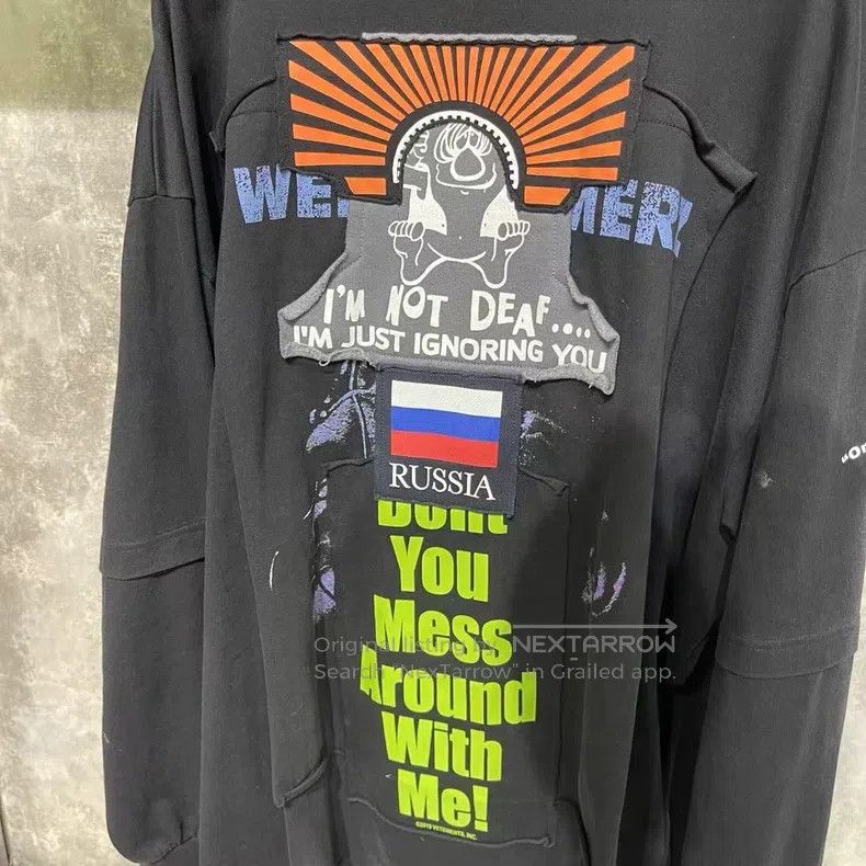 Vetements Vetements Anti-War Patchwork Hoodie Size US S / EU 44-46 / 1 - 4 Thumbnail