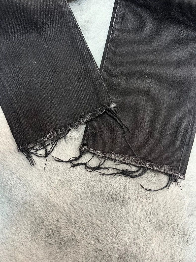 Saint Laurent Paris Saint laurent 16 Spring/Summer Fringed Raw Edge Black Jeans Size US 30 / EU 46 - 6 Thumbnail