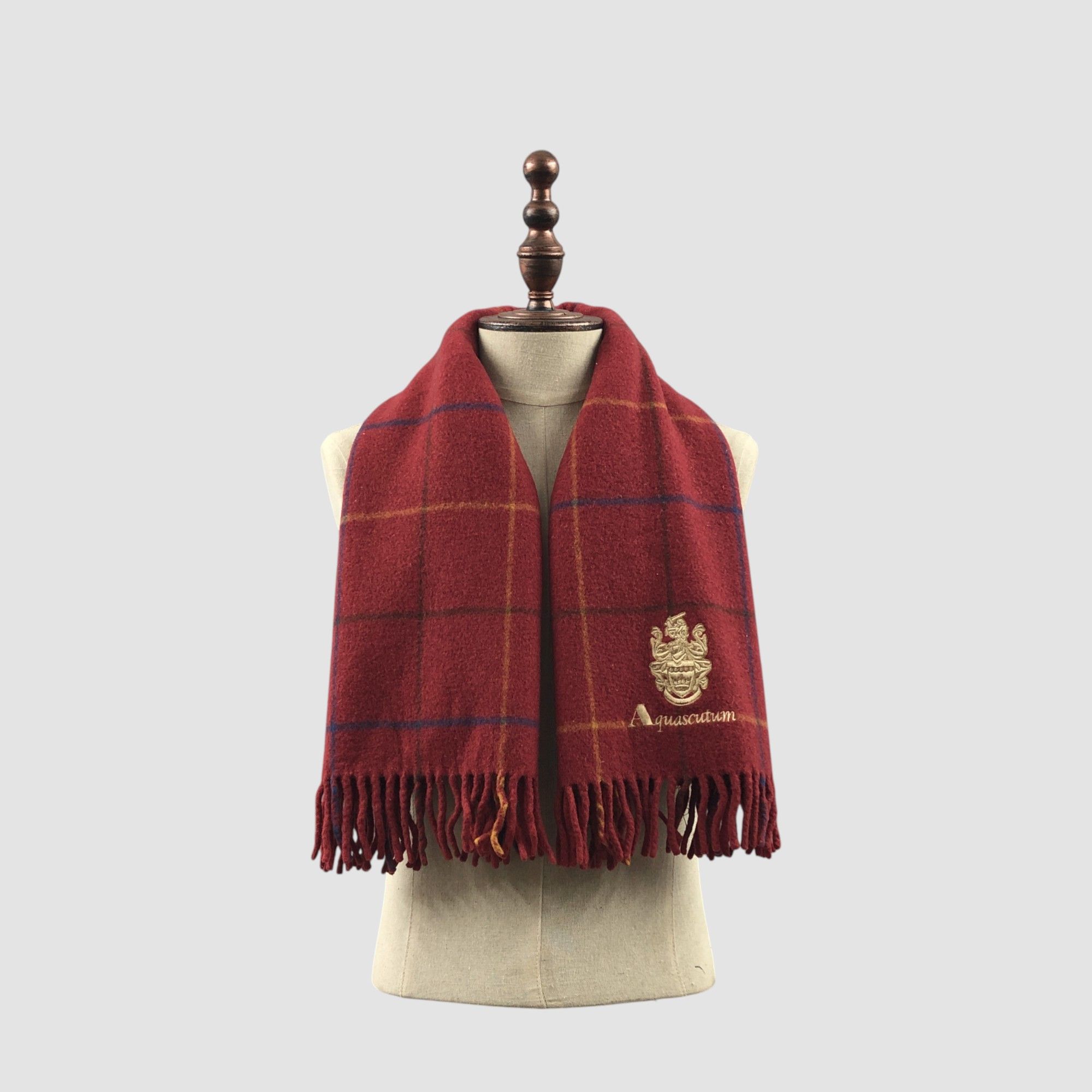 Aquascutum Vintage Aquascutum Scarf Muffler Wool Shawls Wraps Scarves Size ONE SIZE - 1 Thumbnail