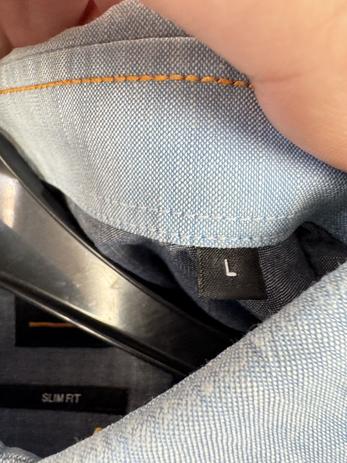 Hugo Boss Hugo Boss Light Blue Short Sleeve Button-Up Shirt Large Size US L / EU 52-54 / 3 - 7 Thumbnail