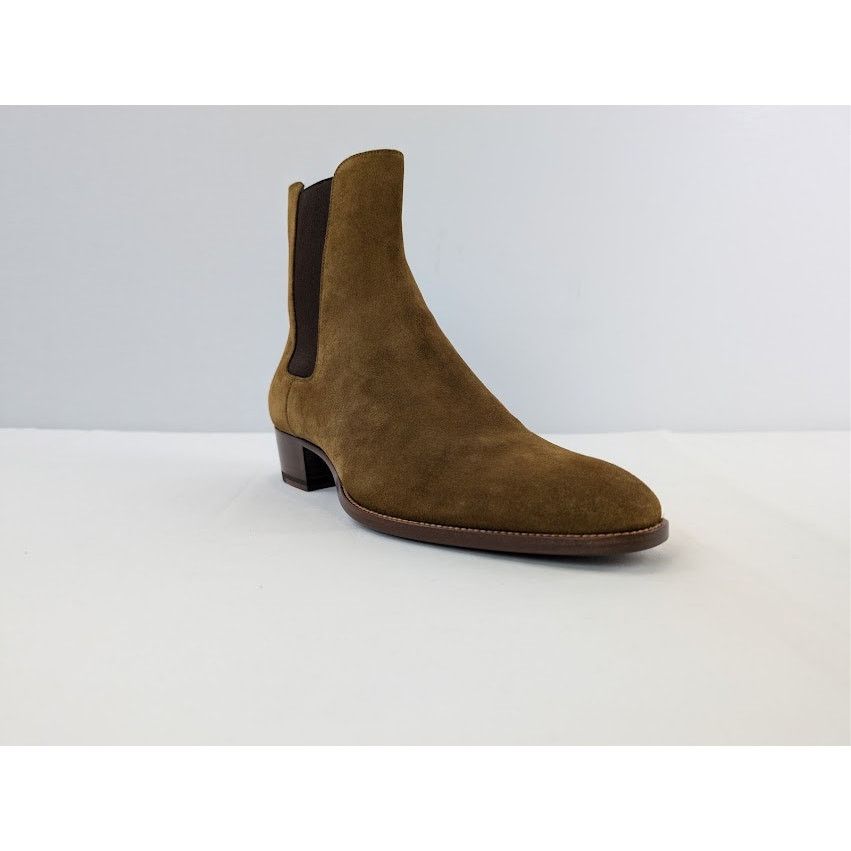 Saint Laurent Paris o1rshd1 Leather Gorain Florence Horsebit Loafer Boots Brown Size US 9 / EU 42 - 6 Thumbnail