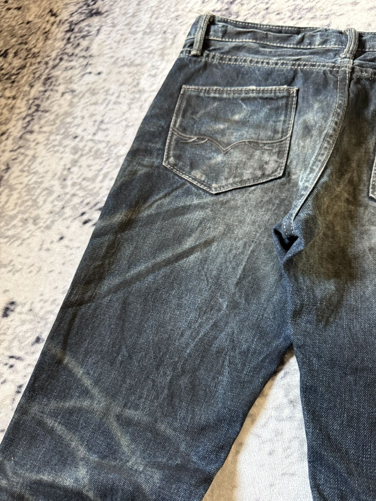 GOSTAR DE FUGA Fuga Japan Shadow Wash Coated Claw Mark Flared Jeans Size US 30 / EU 46 - 21 Thumbnail