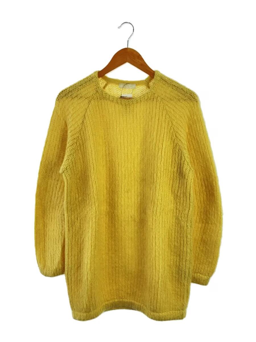 Ribbed Mohair Raglan Knit Sweater