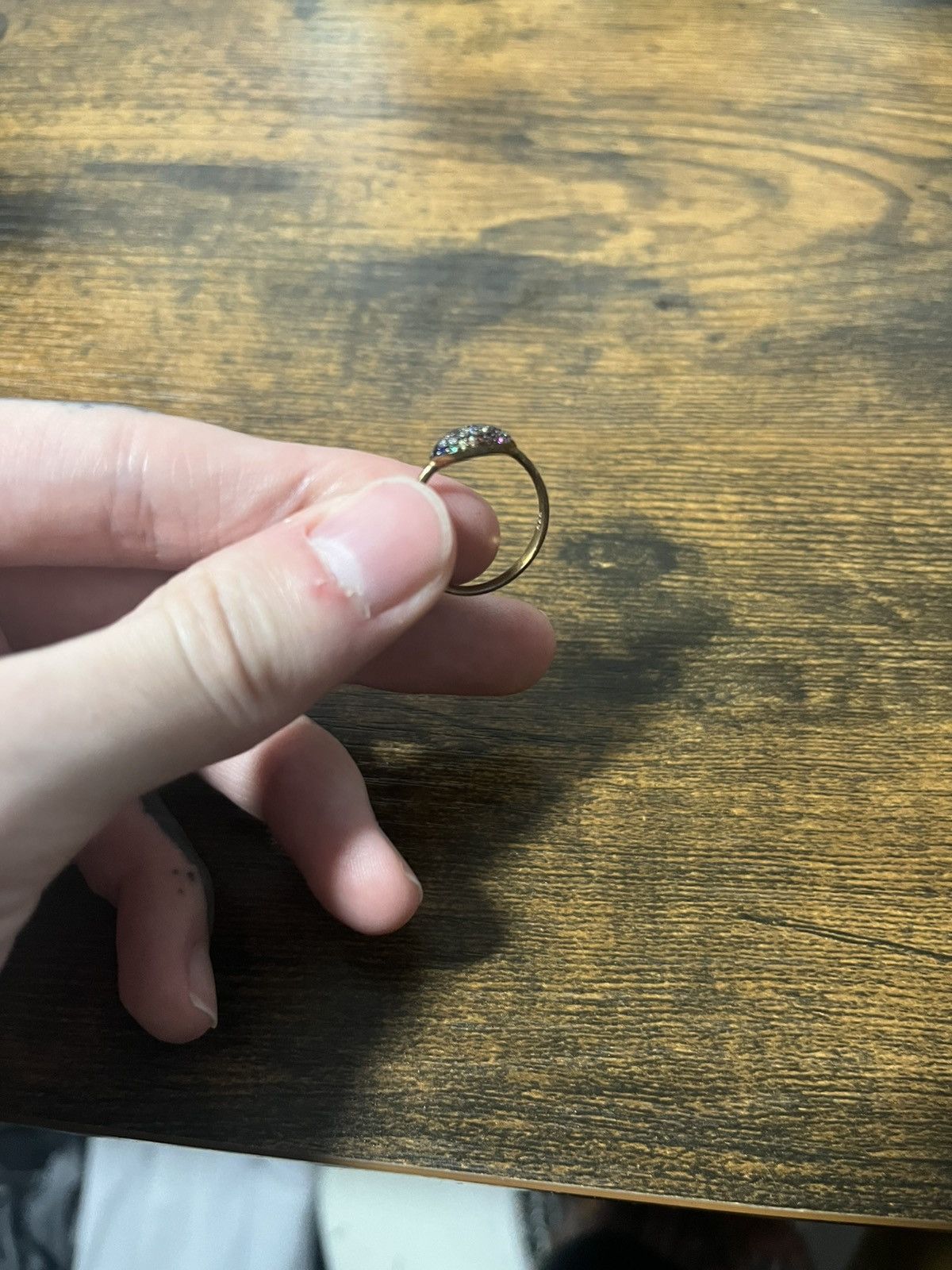 Other Gold stone evil eye ring Size ONE SIZE - 2 Thumbnail