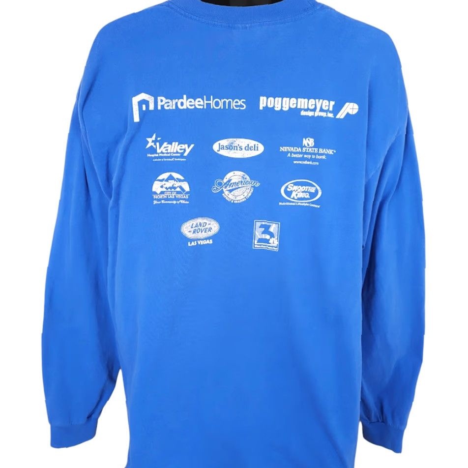 Gildan VINTAGE Gildan T-Shirt Mens XL Blue Graphic Tee Run Running Marathon 10K North Las Vegas Race Size US XL / EU 56 / 4 - 4 Thumbnail
