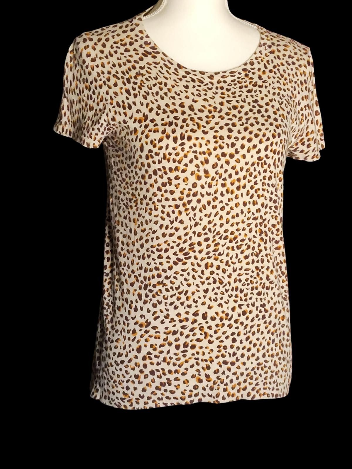 J.Crew J Crew - Leopard Print Short Sleeve Women's Top Size S / US 4 / IT 40 - 2 Thumbnail
