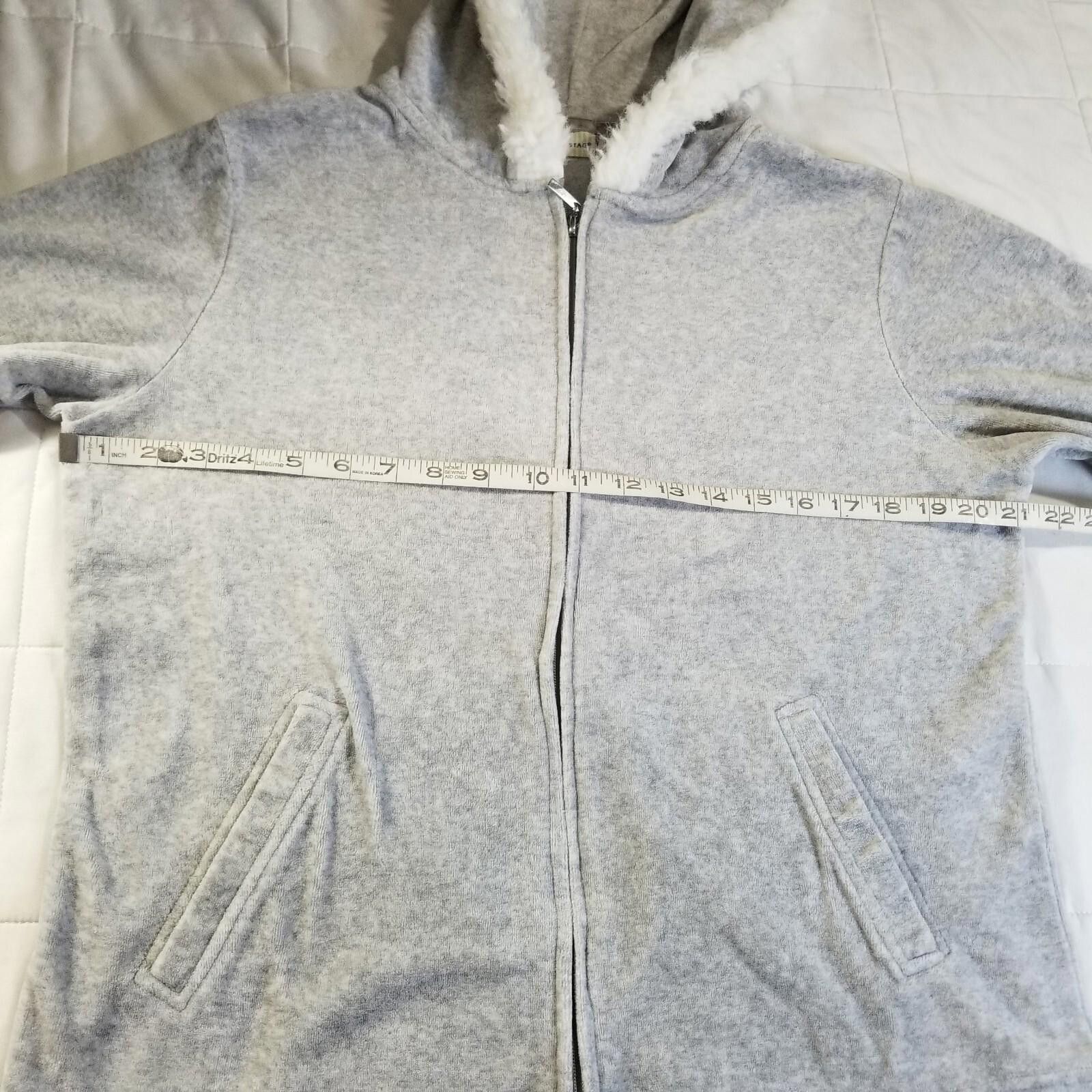 Designer White Stag Medium 8/10 Gray Fur Lined Hood Zip Up Jacket Size M / US 6-8 / IT 42-44 - 10 Thumbnail