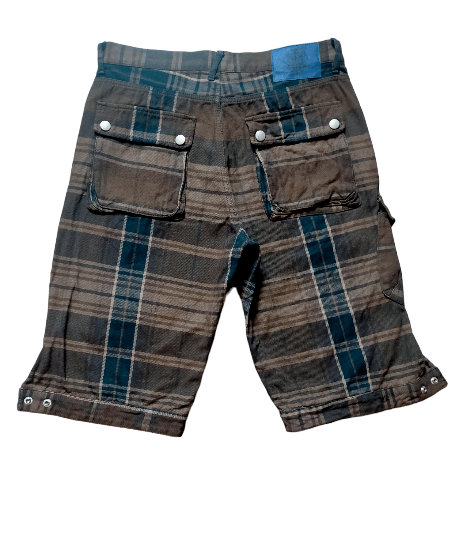 Japanese Brand PPFM Cargo Plaid Short Pants Size US 32 / EU 48 - 2 Thumbnail