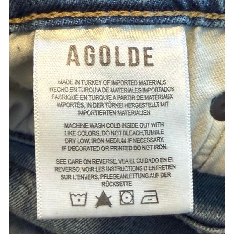 Agolde Agolde Jeans Women 28 Blue Nico Denim High Rise Slim Fit Size 28" / US 6 / IT 42 - 10 Thumbnail
