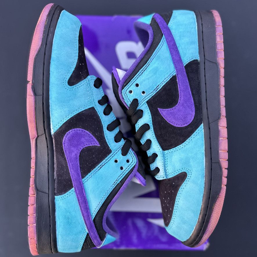 Nike Size 10 - Nike SB Dunk Low Custom Skeletor Teal Purple Black Size US 10 / EU 43 - 17 Thumbnail