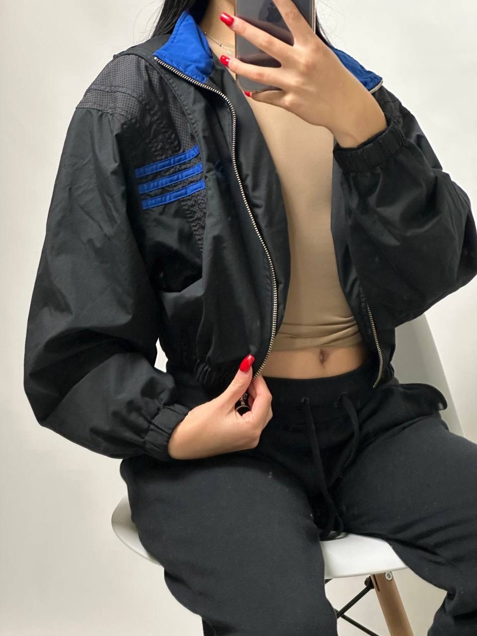 Adidas Vintage 00s Adidas Rework Crop Track Jacket Size M / US 6-8 / IT 42-44 - 3 Thumbnail