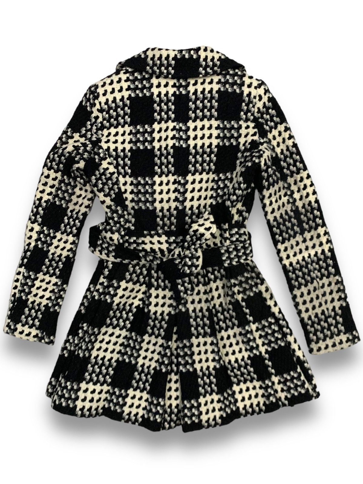 Other Vintage Via Spiga Wool Blend Woven Plaid Overcoat Size M / US 6-8 / IT 42-44 - 2 Thumbnail