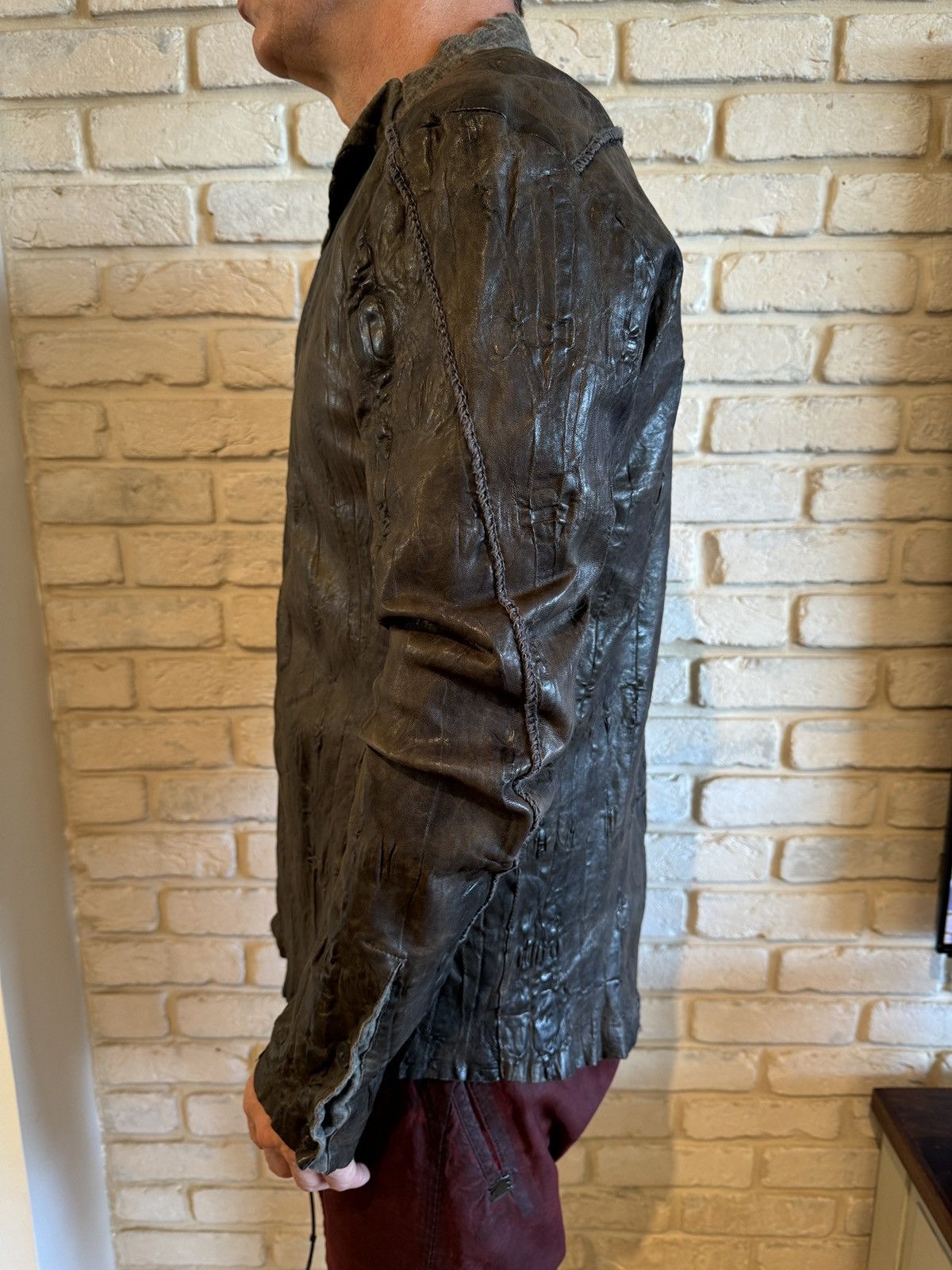 Transit Transit crinkled effect leather jacket Size US M / EU 48-50 / 2 - 2 Thumbnail