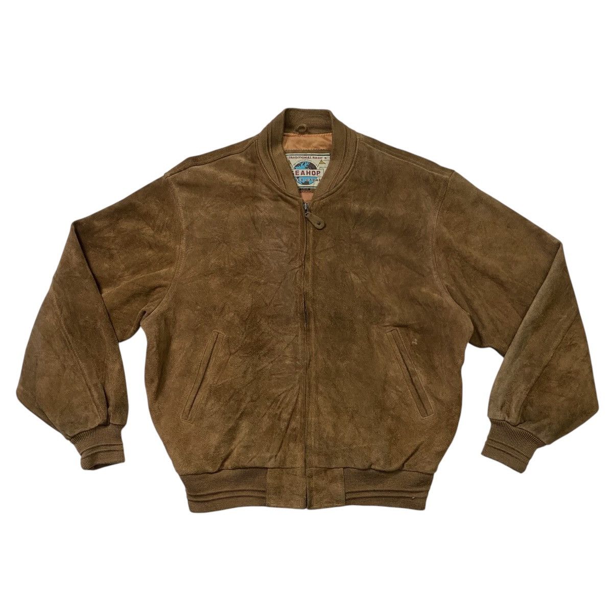 Japanese Brand Sea Hop Vintage 90s Leather Suede Jacket Schott Style Size US L / EU 52-54 / 3 - 7 Thumbnail