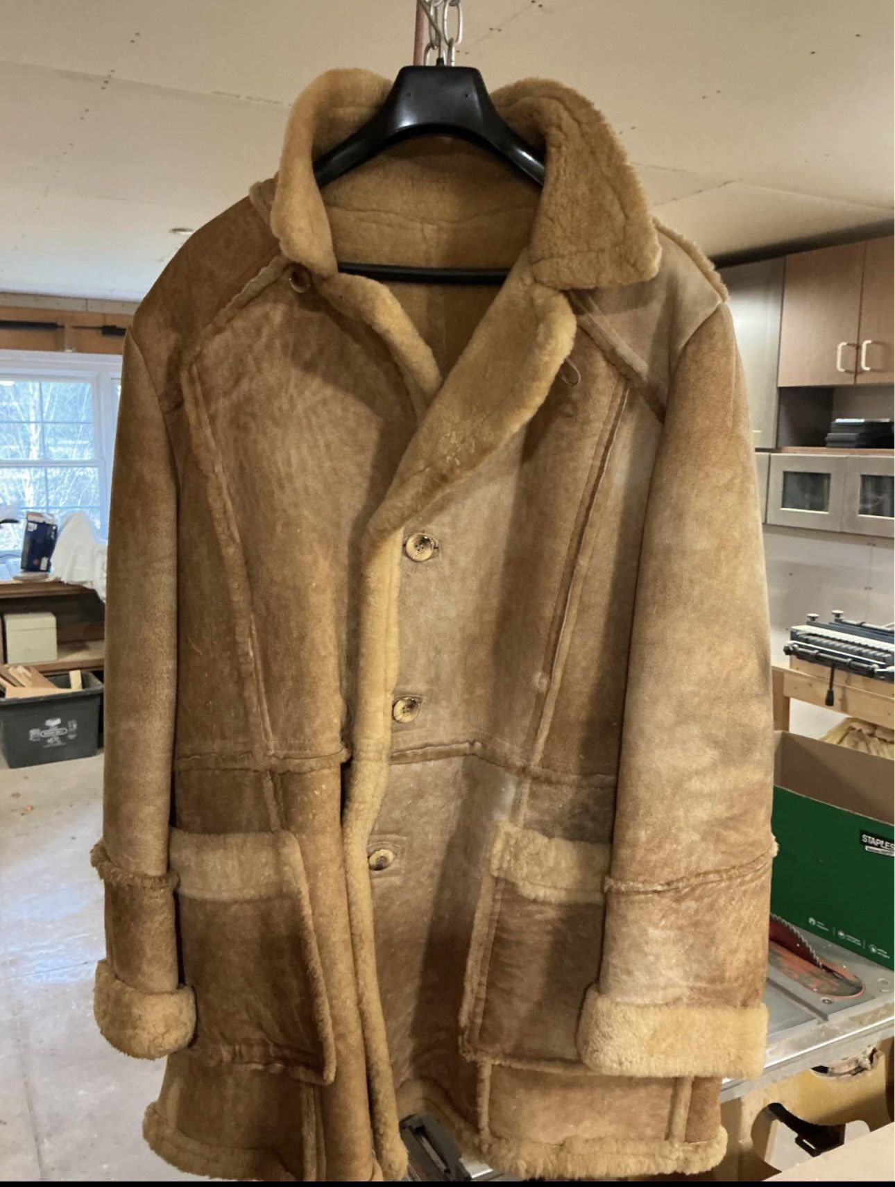 Vintage Vintage Marlboro Man Sheepskin Shearling Leather Jacket Size US XL / EU 56 / 4 - 4 Thumbnail