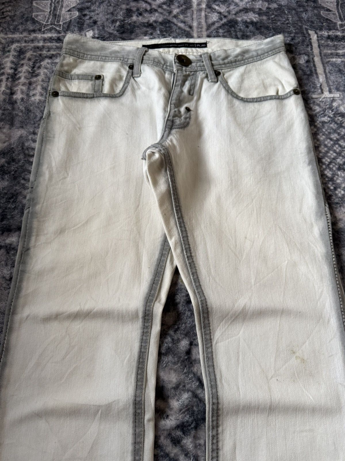 Tete Homme Tete Homme Japan Trompe l'oeil Contrast Stitch Jeans Size US 29 - 3 Thumbnail