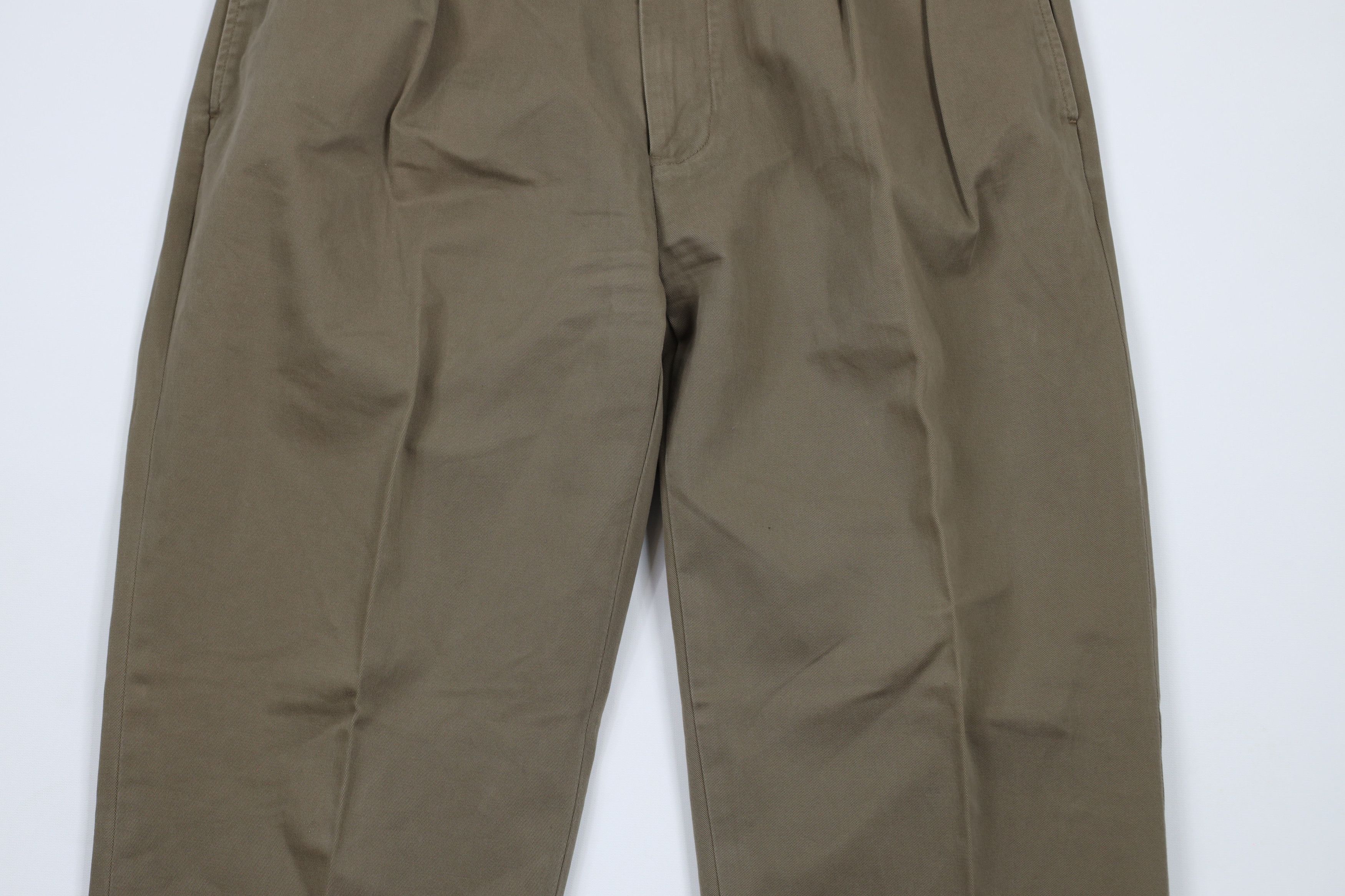 Ralph Lauren × Vintage Vintage 90s Ralph Lauren Wide Leg Chino Pants Drab Brown Size US 36 / EU 52 - 3 Thumbnail
