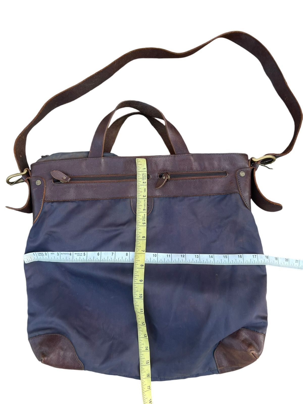 Il Bisonte Vintage IL BISONTE Sun Faded Nylon Leather 2 Way Bag Size ONE SIZE - 25 Thumbnail