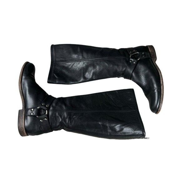 Frye Frye #76850 Phillip Harness Womens Black Knee High Leather R Size US 6.5 / IT 36.5 - 7 Thumbnail