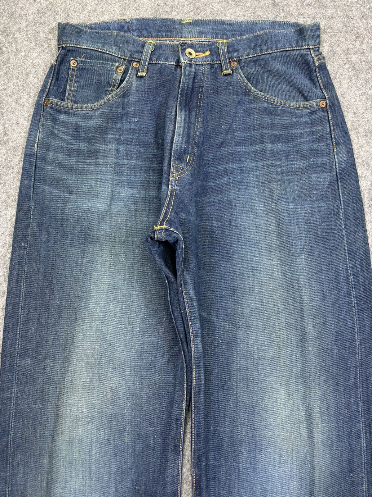 Edwin Vintage Wide Edwin 505 Green Selvedge Denim F800 Size US 31 - 3 Thumbnail