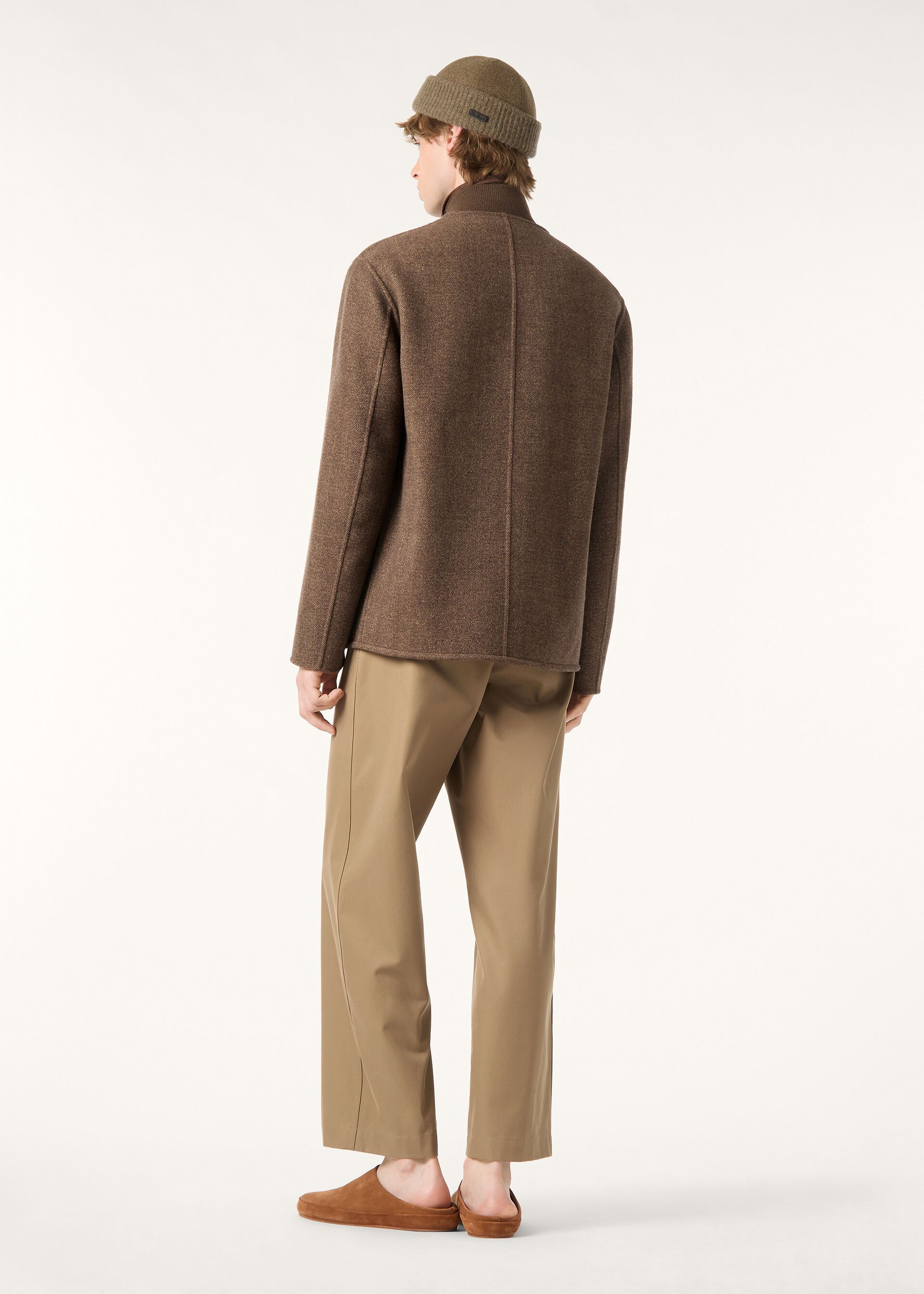 Loro Piana os11x0226 FAR0389 Chilton Jacket in Brown Chevron Size US L / EU 52-54 / 3 - 4 Thumbnail