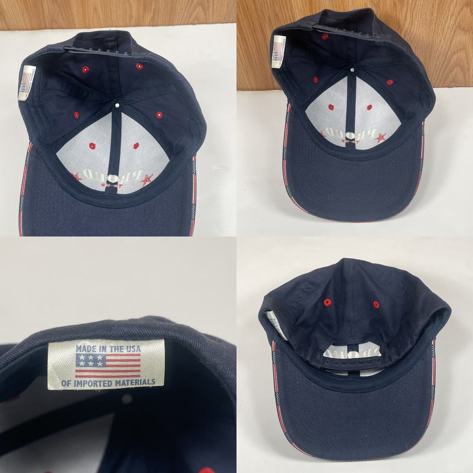 Vintage Proud To Be Democratic Donkey Embroider Adult Adjustable Hat Cap Blue Made In USA Size ONE SIZE - 8 Thumbnail