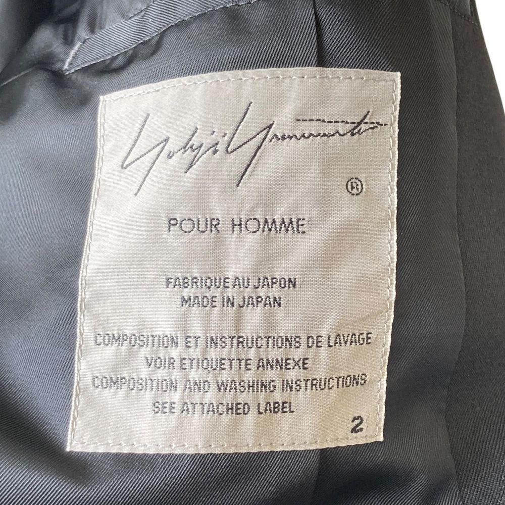 Yohji Yamamoto Yohji Yamamoto pour homme 20AW Unbalanced Jacket with Patch Size US M / EU 48-50 / 2 - 5 Thumbnail