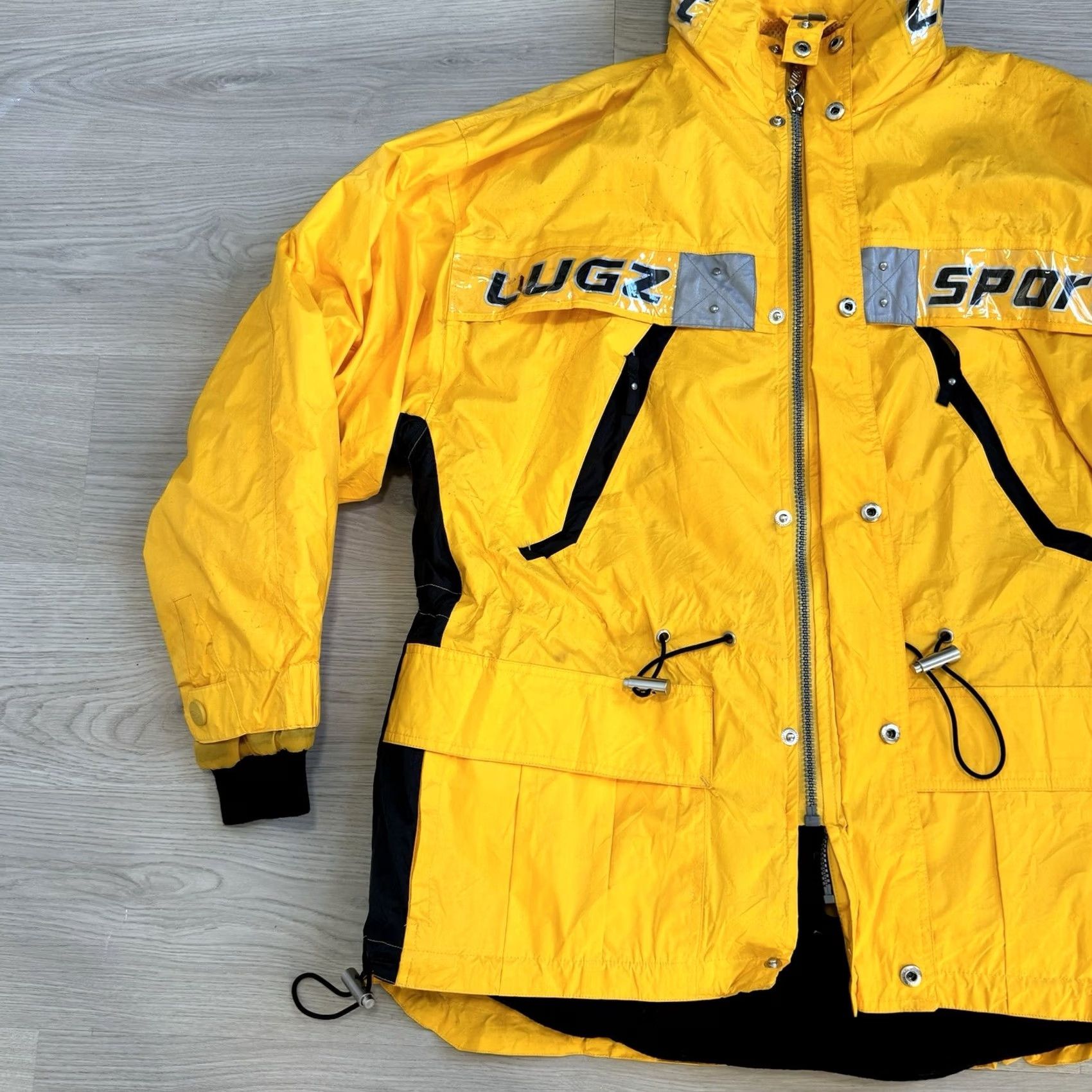 Lugz VINTAGE Lugz Sport Parka Jacket 2 In 1 Tech Insulated Nylon Yellow Men L Parka Sports 90s Size US L / EU 52-54 / 3 - 2 Thumbnail