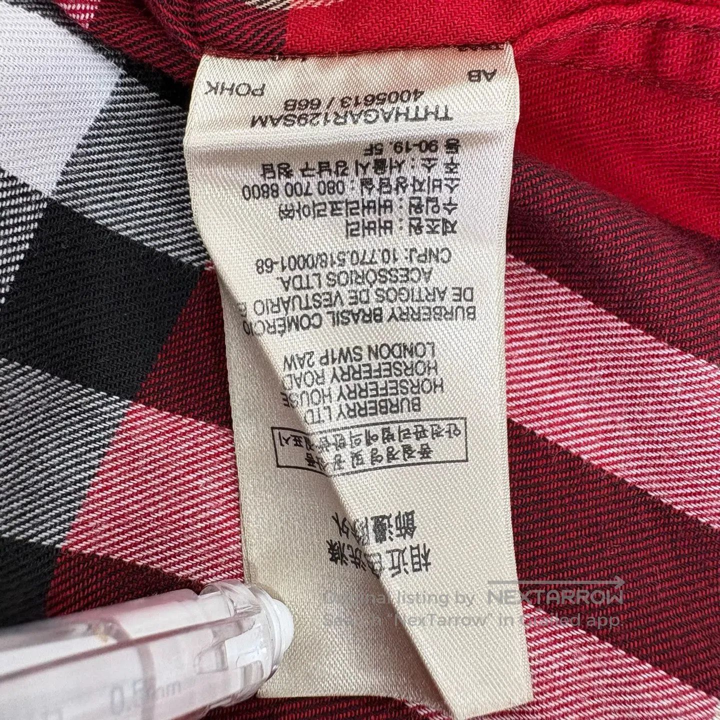 Burberry Burberry Checkered Full-Print Pointed Collar Single-Button Size US M / EU 48-50 / 2 - 6 Thumbnail