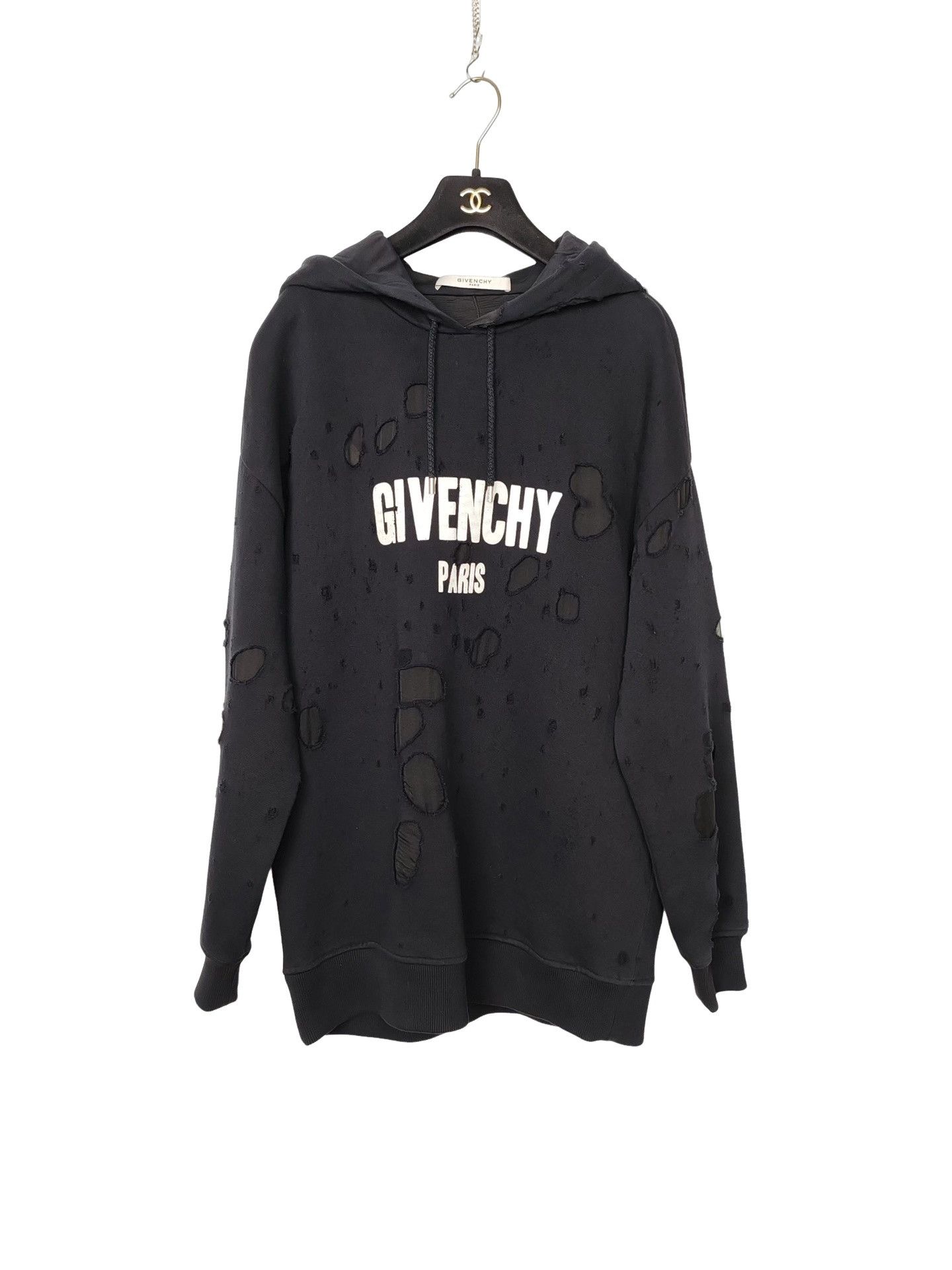 Givenchy Givenchy Distressed Logo Hoodie Size XS Size US XS / EU 42 / 0 - 1 Thumbnail