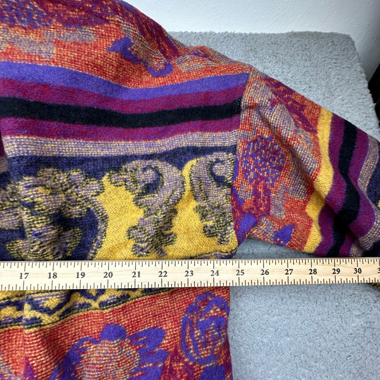 Other VTG Gallery Wool Pea Coat Women Medium Psychedelic Bohemian Size M / US 6-8 / IT 42-44 - 4 Thumbnail