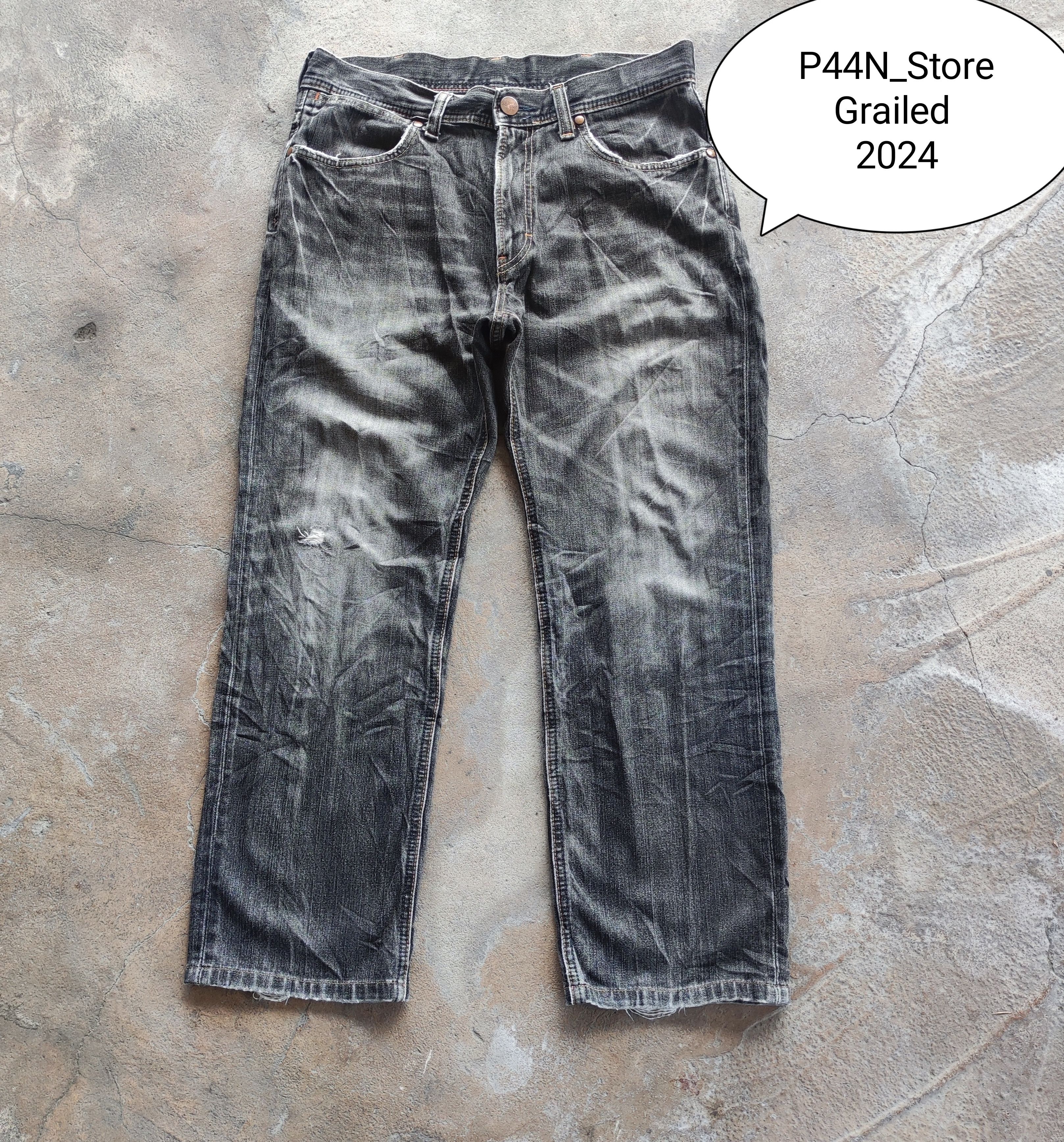 Japanese Brand Vintage Japanese Brand Wrangler Jeans Ripped Pants Size US 34 / EU 50 - 1 Thumbnail