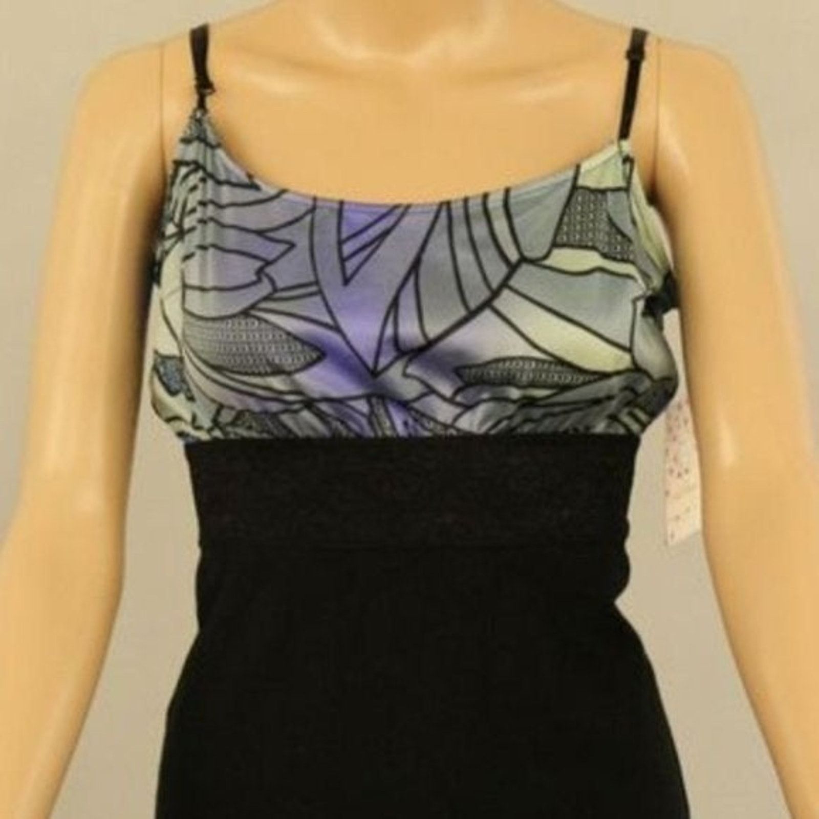 Free People Free People Abstract Spaghetti Strap Mini Dress XS Vintage Size XS / US 0-2 / IT 36-38 - 2 Thumbnail