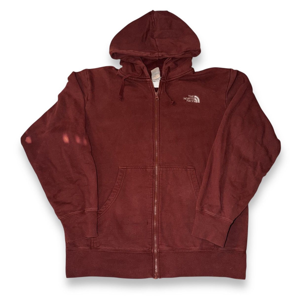 The North Face Vtg the North Face Full Zip Burgundy Red Hoodie Sweatshirt Size US L / EU 52-54 / 3 - 1 Thumbnail