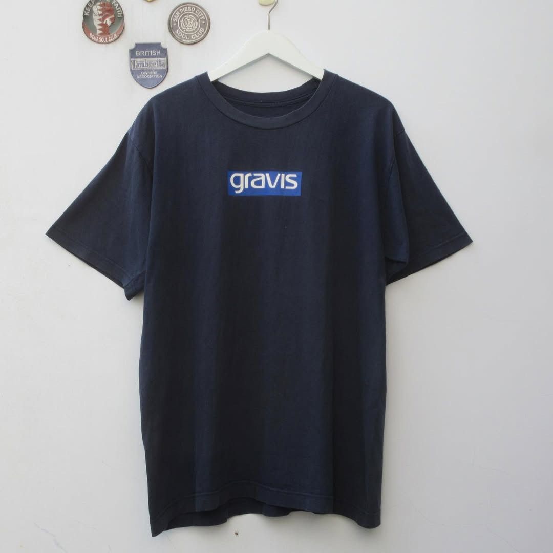 Gravis × Vintage Gravis Logo box Oversized Tee Tshirt Navy Blue Colour Way Size US L / EU 52-54 / 3 - 1 Thumbnail