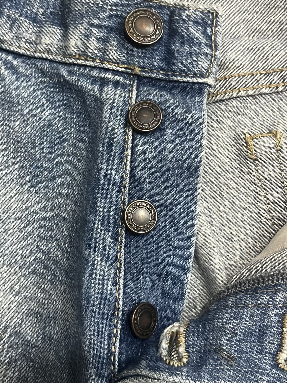 Lounge Lizard ⚡️Slim Straight⚡️Lounge Lizard Distressed Paint Splatter Jeans Size US 31 - 6 Thumbnail