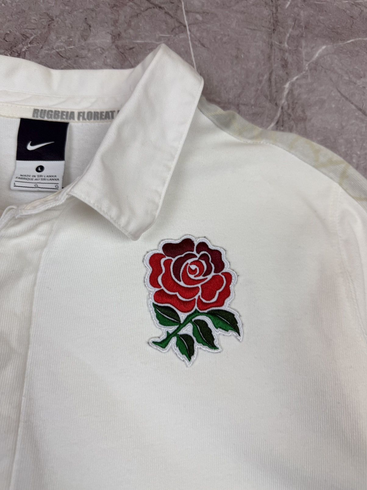 Nike VINTAGE NIKE MEN'S RUGBY ENGLAND LONG SLEEVE HOME SHIRT JERS Size US L / EU 52-54 / 3 - 5 Thumbnail