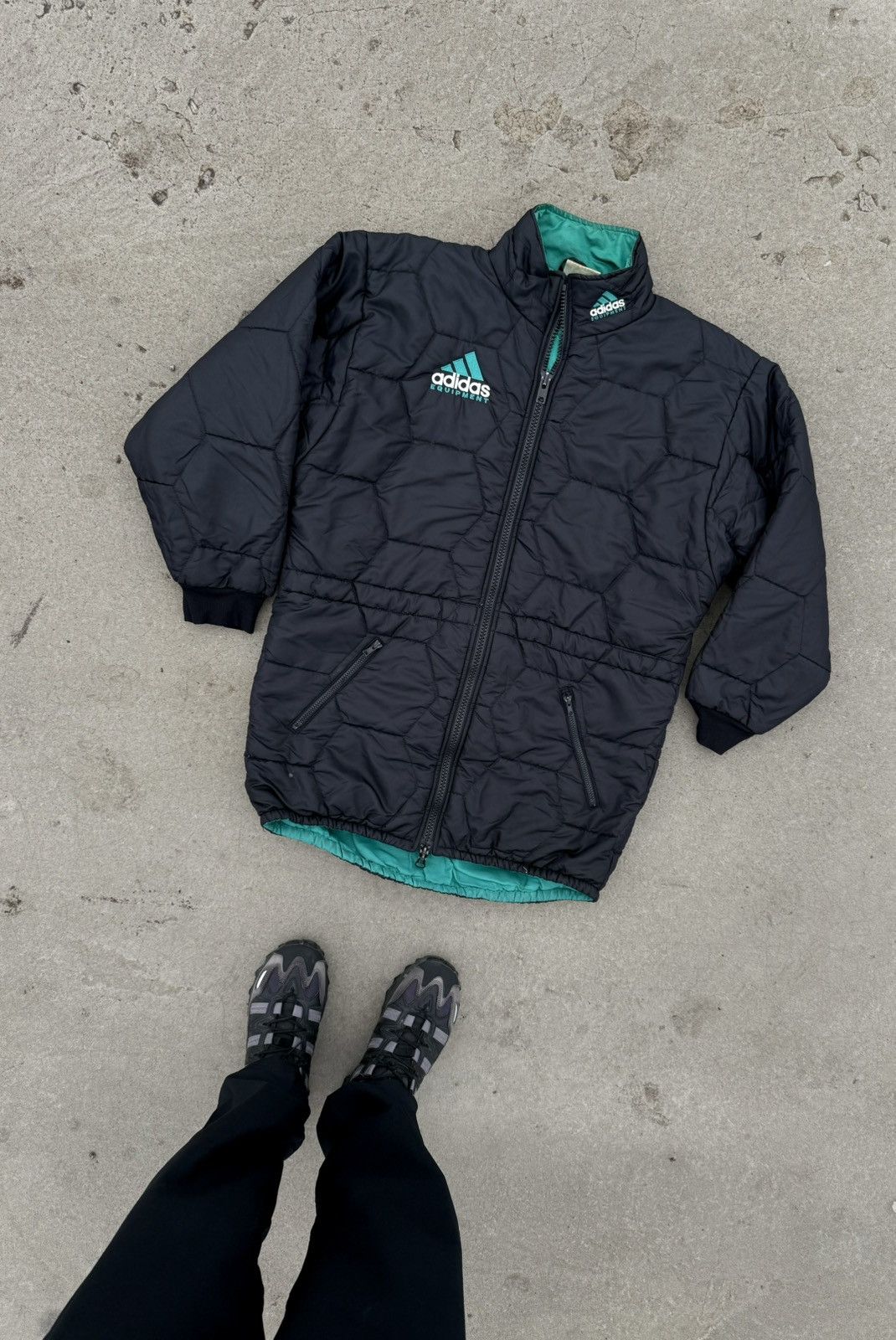 Adidas Vintage 90s Adidas Equipment Down Y2k Blokecore Jacket Size US L / EU 52-54 / 3 - 2 Thumbnail