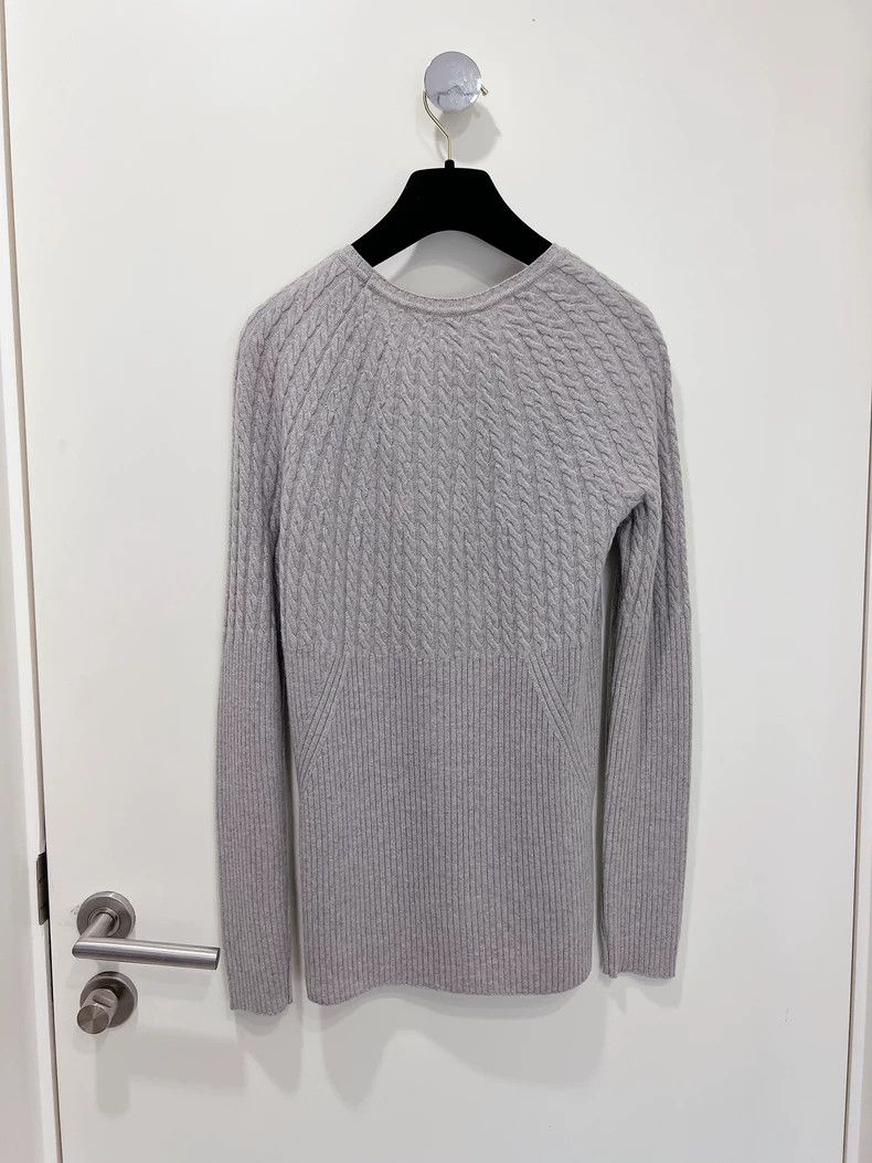 Loro Piana Loro Piana Gray hemp pattern cashmere sweater 2506-Nextarr Size M / US 6-8 / IT 42-44 - 2 Thumbnail