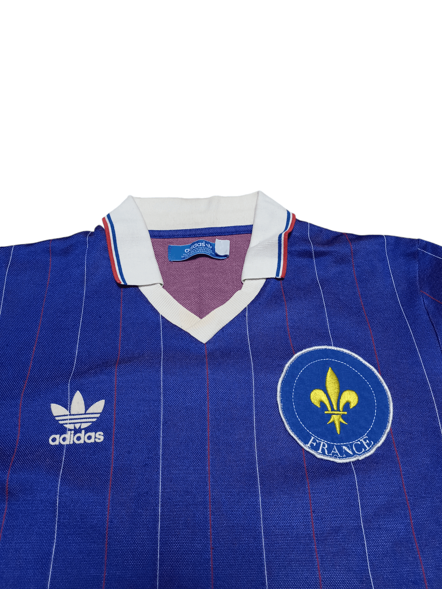 Adidas FRANCE VINTAGE STYLE RE-EDITION SOCCER JERSEY Size US S / EU 44-46 / 1 - 3 Thumbnail