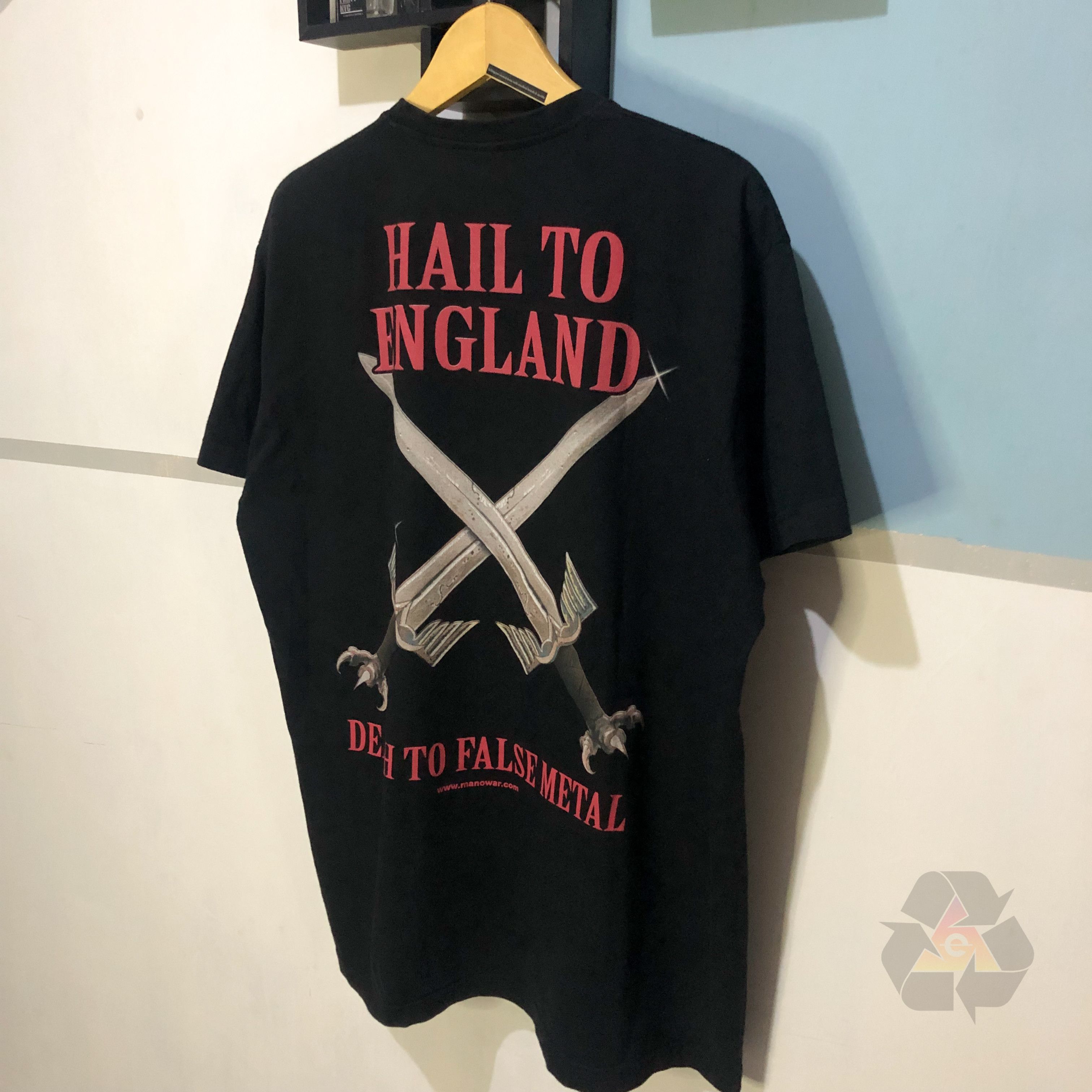 Band Tees Vintage Manowar Hail to England Death to False Heavy Metal Size US XL / EU 56 / 4 - 9 Thumbnail