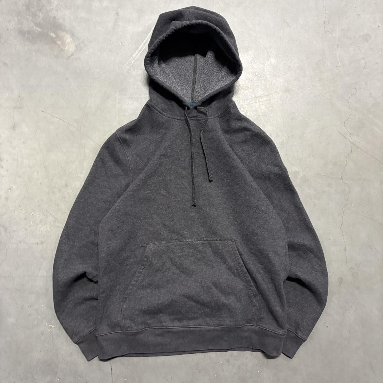Japanese Brand × Vintage Crazy Vintage Y2K/2000s Blank Grey Streetwear Hoodie! Size US S / EU 44-46 / 1 - 1 Thumbnail
