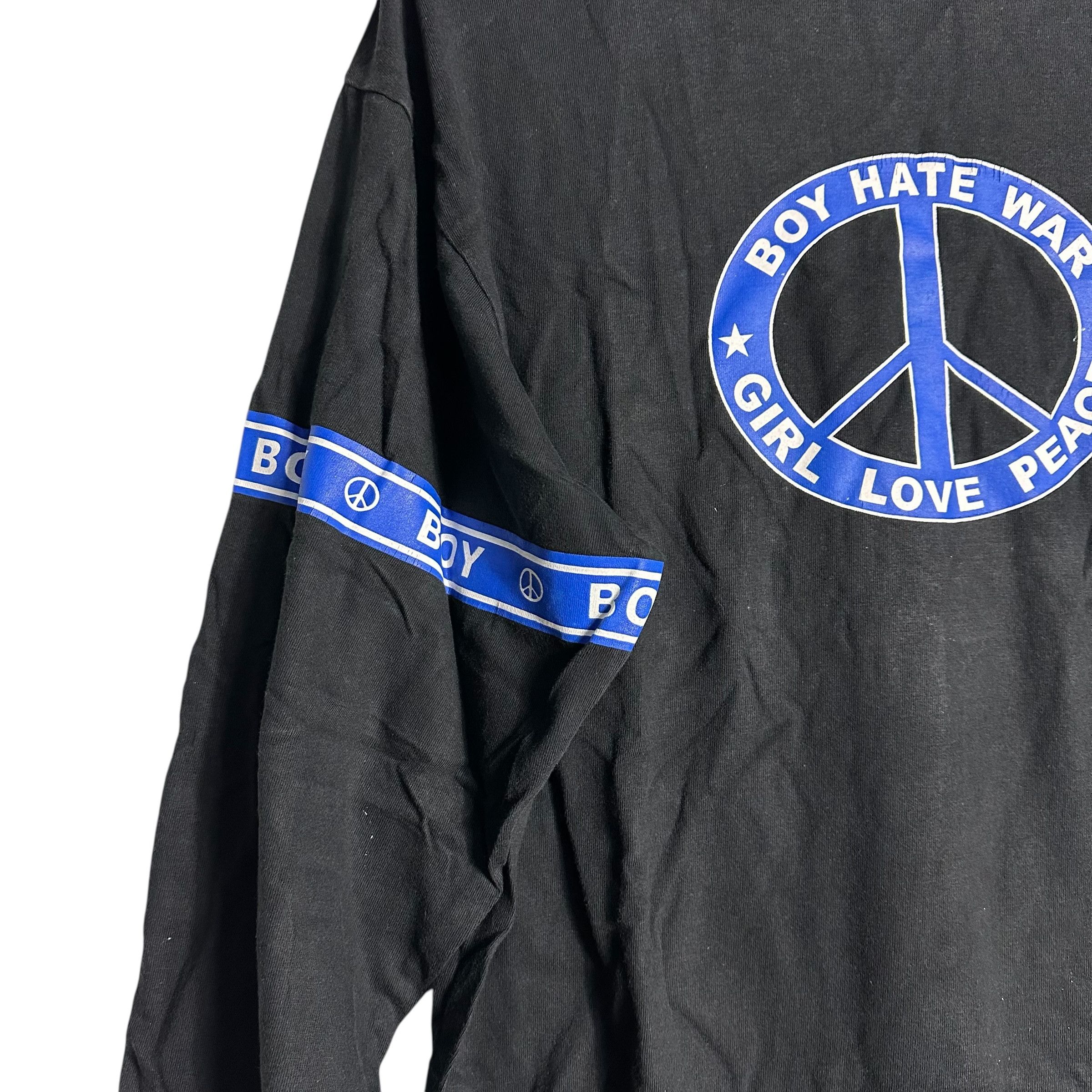 Boy London 🔥RARE🔥Vintage Boy London Hate War Love Peace L/S T-shirt Size US L / EU 52-54 / 3 - 3 Thumbnail